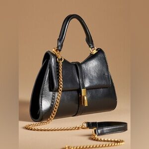 Anthropologie • Turnlock Lady Bag - Black